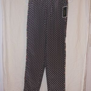 Juicy Couture Black Geometric Print Jumpsuit with Pink Accents